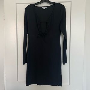 Long Sleeve Topshop Mini Dress with Cut Out